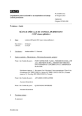 Journal de la 1332ème séance spéciale du Conseil permanent