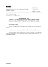 Permanent Council Decision No. 1412