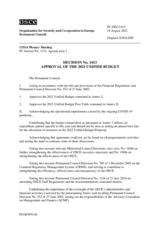 Permanent Council Decision No. 1413 Permanent Council Decision No. 1413