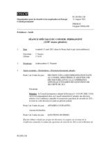 Journal de la 1330ème séance spéciale du Conseil permanent