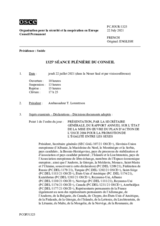 Journal de la 1325ème séance plénière du Conseil