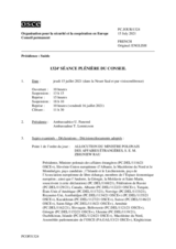 Journal de la 1324ème séance plénière du Conseil