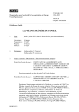 Journal de la 1323ème séance plénière du Conseil