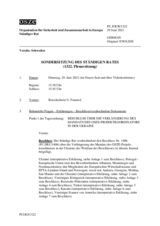 Journal der 1322. Sondersitzung des Ständigen Rates