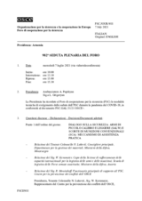 Giornale della 982a Seduta plenaria del Foro di cooperazione per la sicurezza