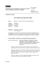 Diario de la 982ª Sesión plenaria del Foro de Cooperación en materia de Seguridad  