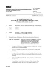 Journal der 82. Gemeinsamen Sitzung des Forums für Sicherheitskooperation und des Ständigen Rates