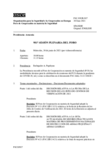 Diario de la 981ª Sesión plenaria del Foro de Cooperación en materia de Seguridad  