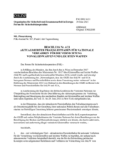 Beschluss Nr. 4/21 des Forums für Sicherheitskooperation