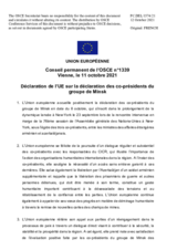 Déclaration de l’UE sur la déclaration des co-présidents du groupe de Minsk