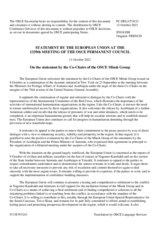 Statement by the Slovenian EU Presidency on the statement by the Co-Chairs of the OSCE Minsk Group issued on 8 October 2021