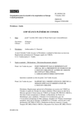 Journal de la 1338ème séance plénière du Conseil