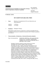 Diario de la 984ª Sesión plenaria del Foro de Cooperación en materia de Seguridad  