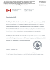 Information Exchange by the Delegation of Canada on Conventional Arms Transfer Information Exchange by the Delegation of Canada on Conventional Arms Transfer