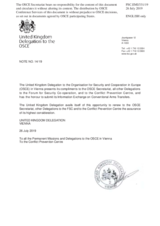 Information Exchange by the Delegation of the United Kingdom on Conventional Arms Transfer Information Exchange by the Delegation of the United Kingdom on Conventional Arms Transfer