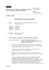 Diario de la 988ª Sesión plenaria del Foro de Cooperación en materia de Seguridad  