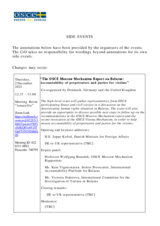 Information on Side Events