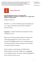 H.E. Mr. Jeppe Kofod, Minister of Foreign Affairs