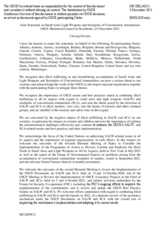 Joint Statement on Small Arms Light Weapons and Stockpiles of Conventional Ammunition