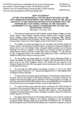 Joint Statement on the MC DD on OSCE permanent monitoring and verification of the areas adjacent to the Ukrainian-Russian State Border