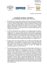 Stockholm "Quadriga" Statement: Our Commitments, Our Security, Our OSCE