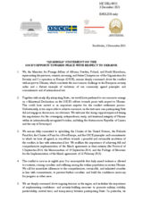 "Quadriga" Statement on the OSCE's Efforts Towards Peace With Respect to Ukraine