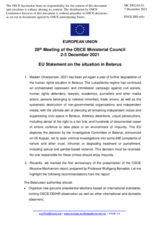 Statement on the situation in Belarus