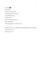 Claudia Ditel Essay - OSCE-IFSH Essay Competition