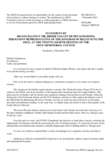 H.E. Mr. Didier Nagant de Deuxchaisnes, Ambassador and Permanent Representative 