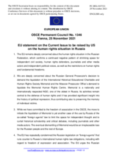 Statement by the Slovenian EU Presidency on Russia’s unjustified attacks on Memorial International and the deteriorating human rights environment in Russia