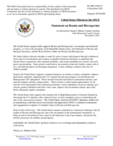 Statement by the Delegation of the United States of America on the security issues in the Western Balkans