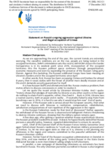 Statement by the Delegation of Ukraine on Russia’s ongoing aggression against Ukraine and illegal occupation of Crimea