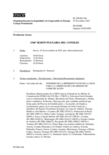 Diario de la 1346ª Sesión plenaria del Consejo Permanente