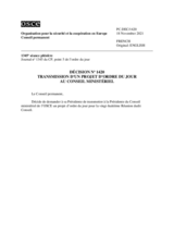 Décision No 1420 du Conseil permanent