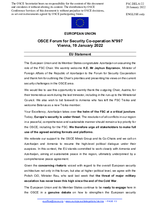 Statement by the French EU Presidency in response to the opening statement by H.E. Mr. Jeyhun Bayramov, Minister of Foreign Affairs of the Republic of Azerbaijan