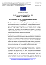 Statement by the French EU Presidency on the outcome of the parliamentary elections in Kyrgyzstan held on 28 November 2021
