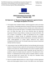 Statement by the French EU Presidency on Russia’s ongoing aggression against Ukraine and illegal occupation of Crimea