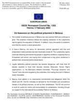 Statement by the French EU Presidency on the political prisoners in Belarus