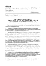 MINISTERIAL STATEMENT ON THE NEGOTIATIONS ON THE TRANSDNIESTRIAN SETTLEMENT PROCESS IN THE “5+2” FORMAT