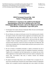 Statement by the French EU Presidency in response to the update by Ambassador Mikko Kinnunen and to the report by Ambassador Yaşar Halit Çevik