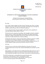 Statement by the Delegation of Norway on the Russian Federation’s ongoing aggression against Ukraine