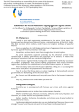 Statement by the Delegation of Ukraine on the Russian Federation’s ongoing aggression against Ukraine