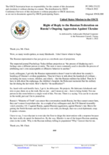 Statement by the Delegation of the United States of America in response to the statement by the Delegation of the Russian Federation