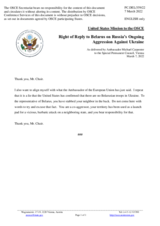 Statement by the Delegation of the United States of America in response to the statement by the Delegation of Belarus