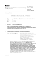 Giornale della 1353a Seduta plenaria del Consiglio permanente