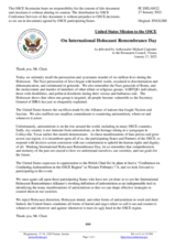Statement by the Delegation of the United States of America in response to the address by Dr. K. Meyer, Secretary General of the International Holocaust Remembrance Alliance, on the Occasion of the Commemoration of International Holocaust Remembrance Day