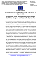 Déclaration de l'UE en réponse à l'allocution du ministre des Affaires étrangères de la Pologne, M. Zbigniew Rau