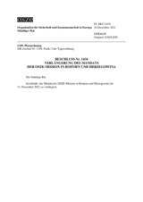 Beschluss Nr. 1434 des Ständigen Rates