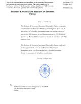 Response by the Delegation of Denmark to the Questionnaire on the Code of Conduct on Politico-Military Aspects of Security