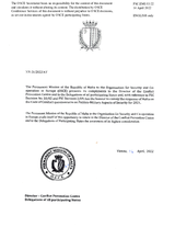 Response by the Delegation of Malta to the Questionnaire on the Code of Conduct on Politico-Military Aspects of Security